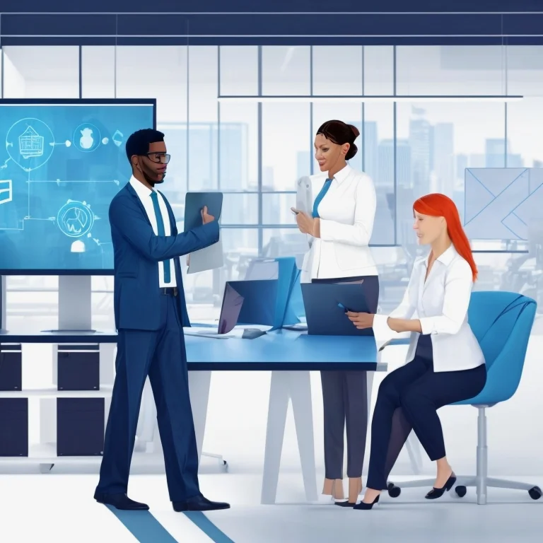 Canadian business team using AI automation software