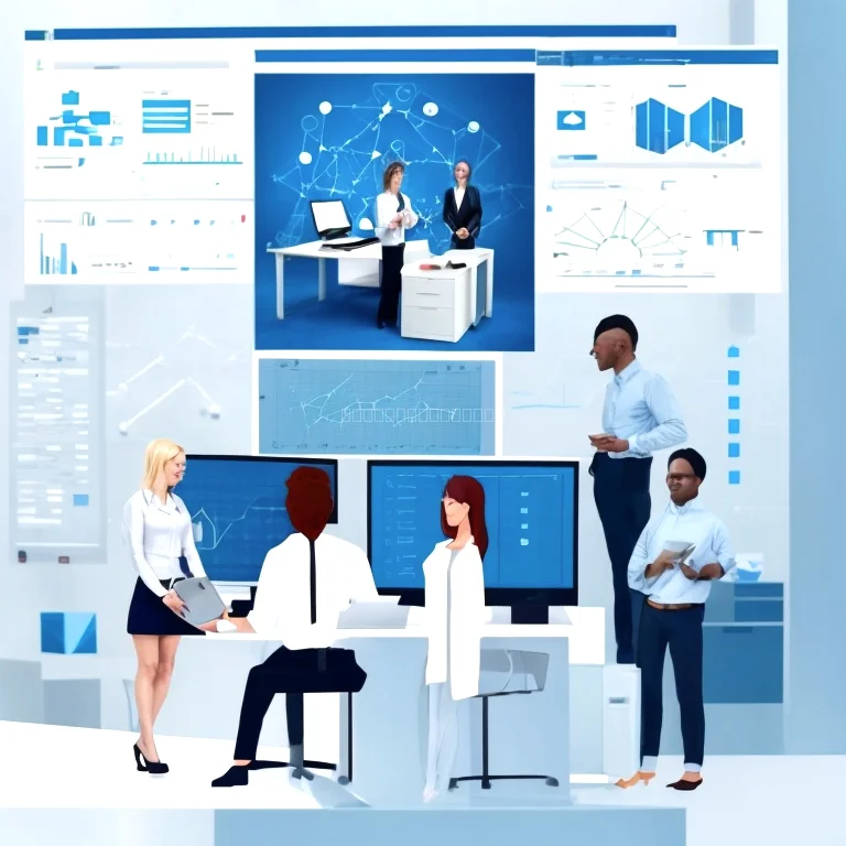 Integration of AI in business workflow diagram